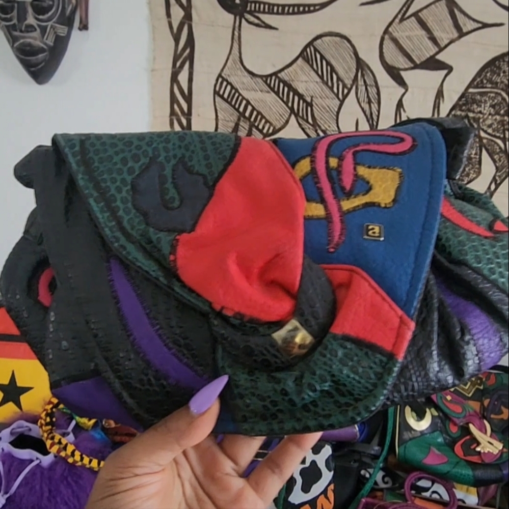 Vintage SHARIF colorblock medium handbag